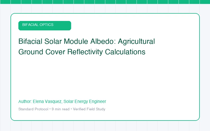 Bifacial Solar Module Albedo: Agricultural Ground Cover Reflectivity Calculations